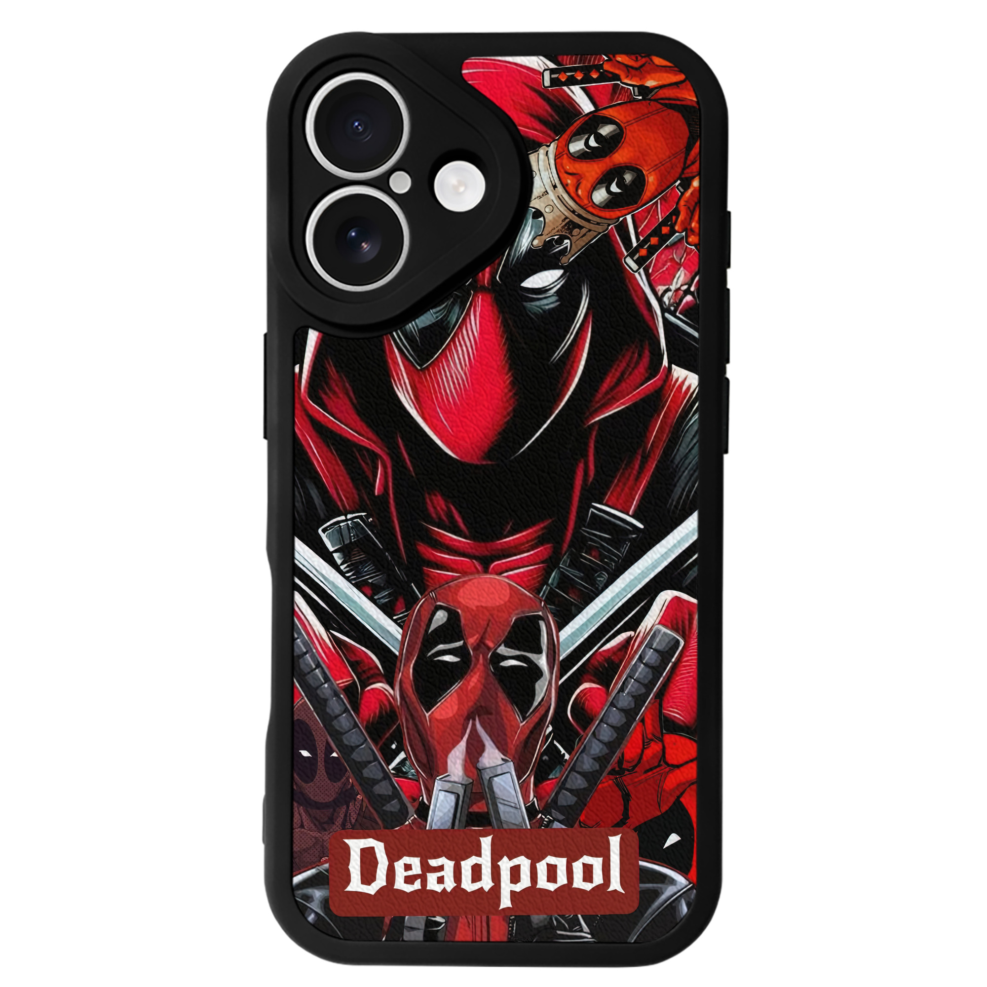 （画像用） Deadpool デッドプール 【iPhone 16シリーズ対応】シリコンスマホケース（レザー調） 材質：シリコン